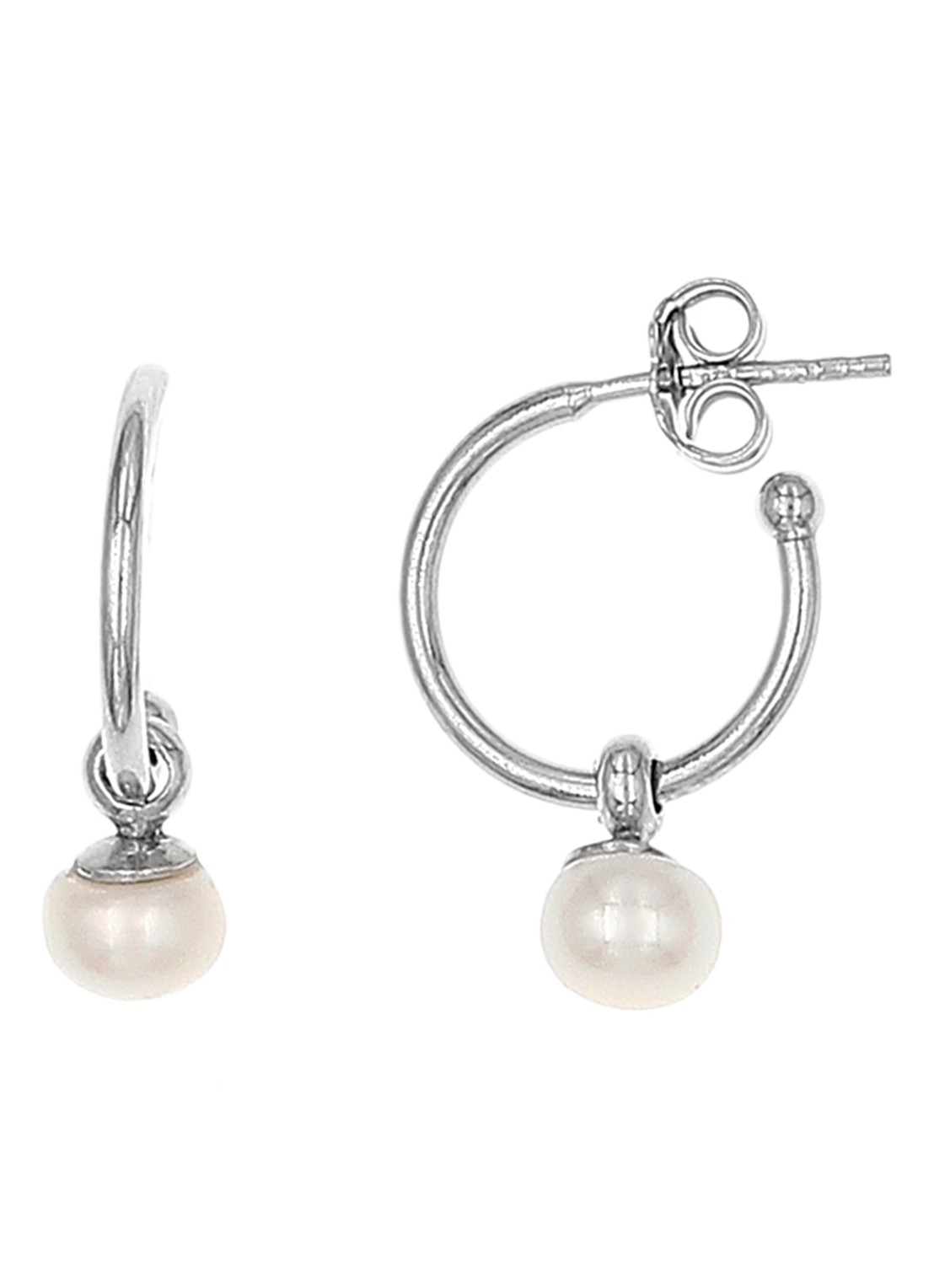 Casa Jewelry Creuse oorstekers van zilver - voorkant zilver