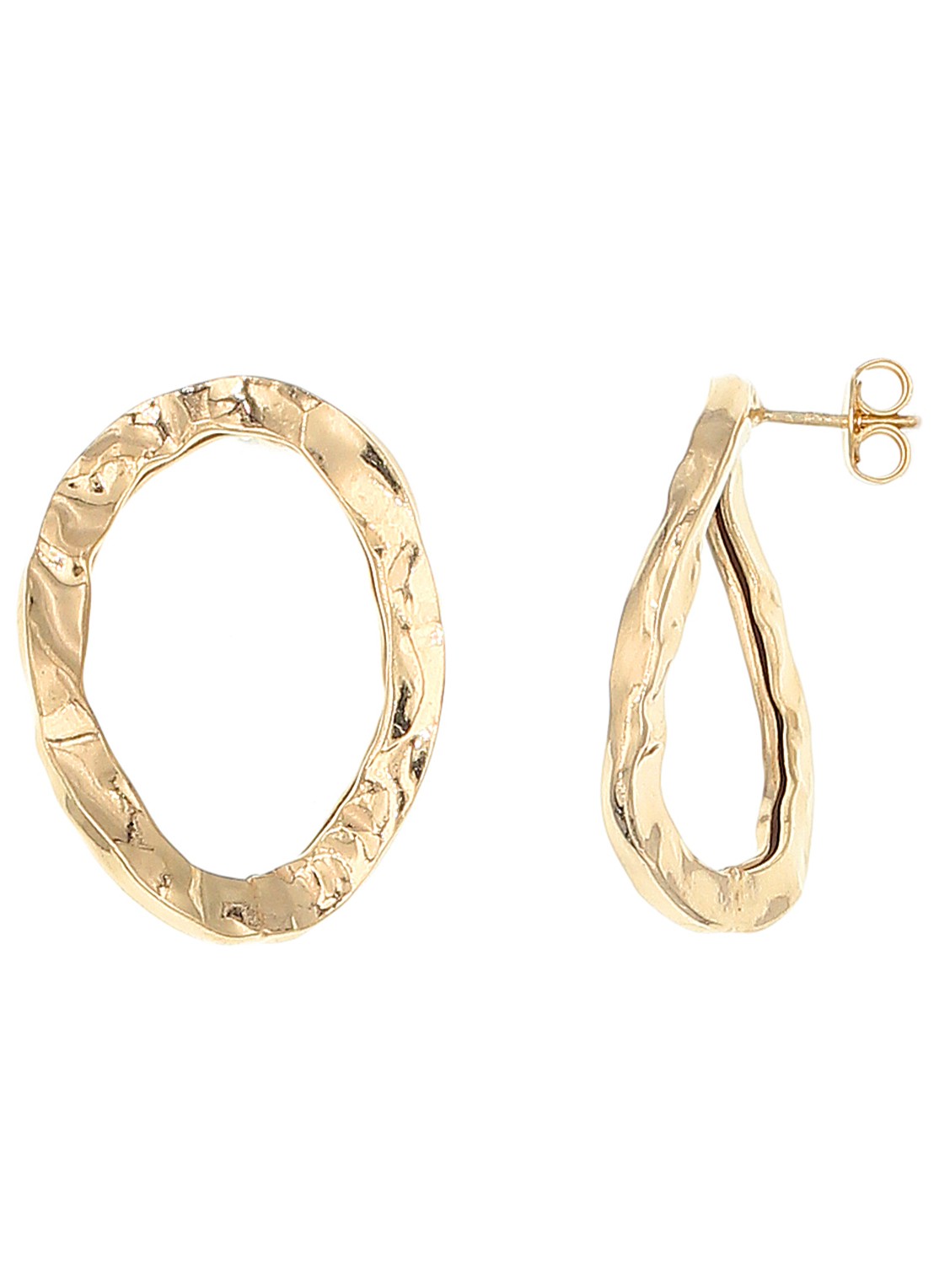 Casa Jewelry Emma oorstekers verguld - voorkant goud