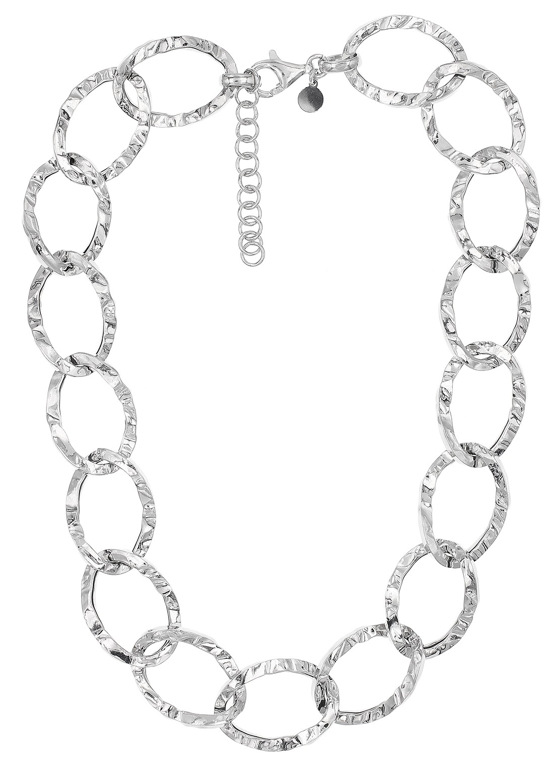 Casa Jewelry Emma schakelketting van zilver - voorkant zilver