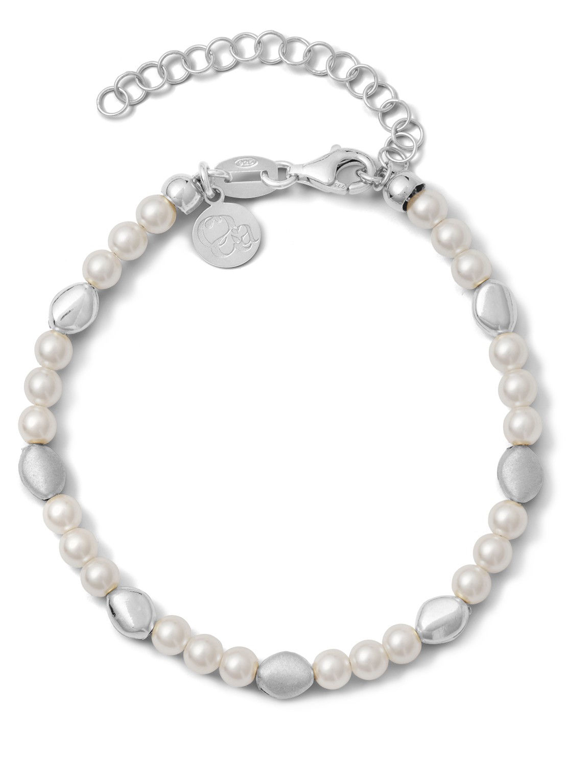 Casa Jewelry Garda Pebbles armband van zilver  - voorkant zilver