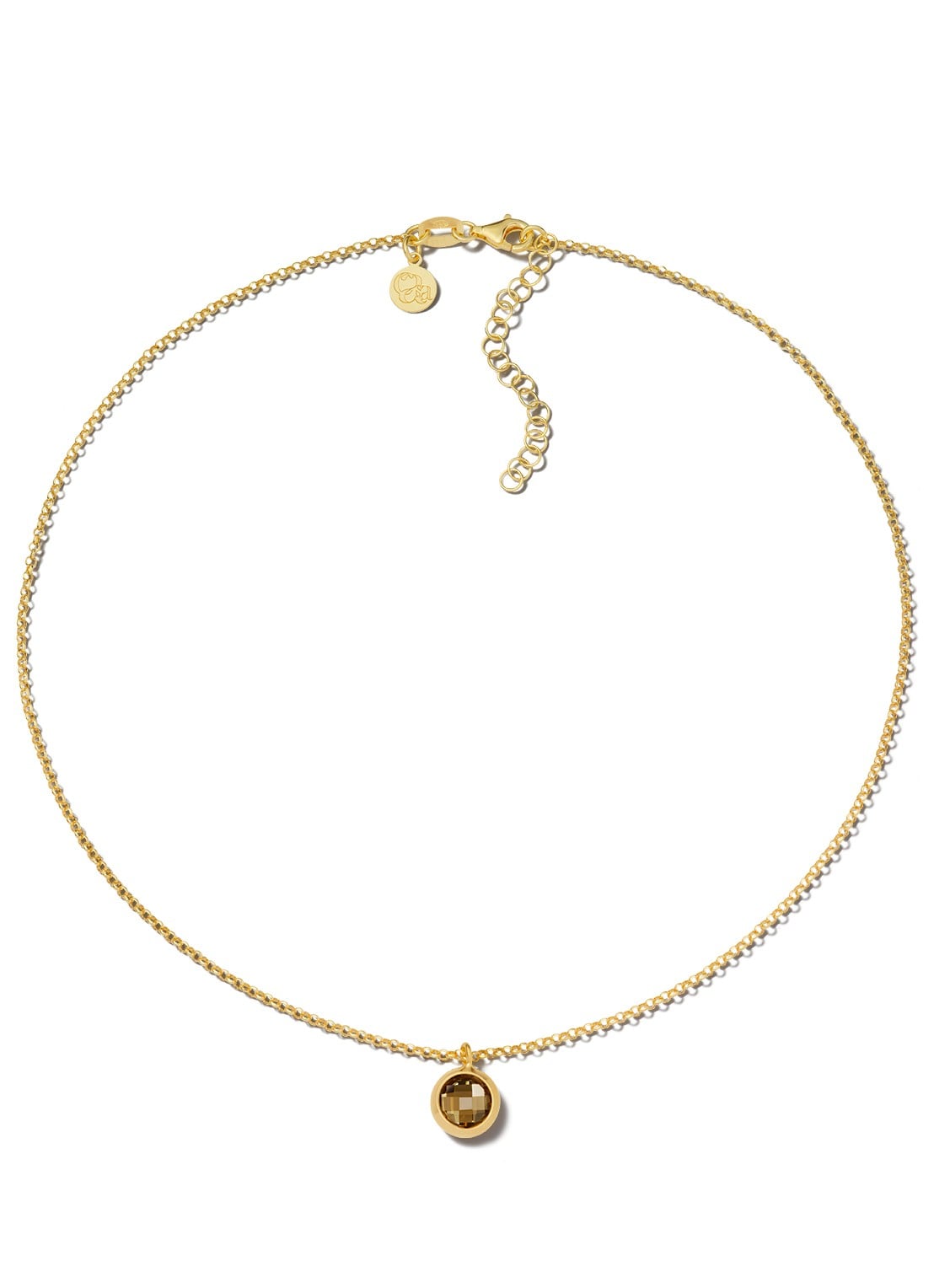 Casa Jewelry Jolie Brown ketting verguld  - voorkant goud