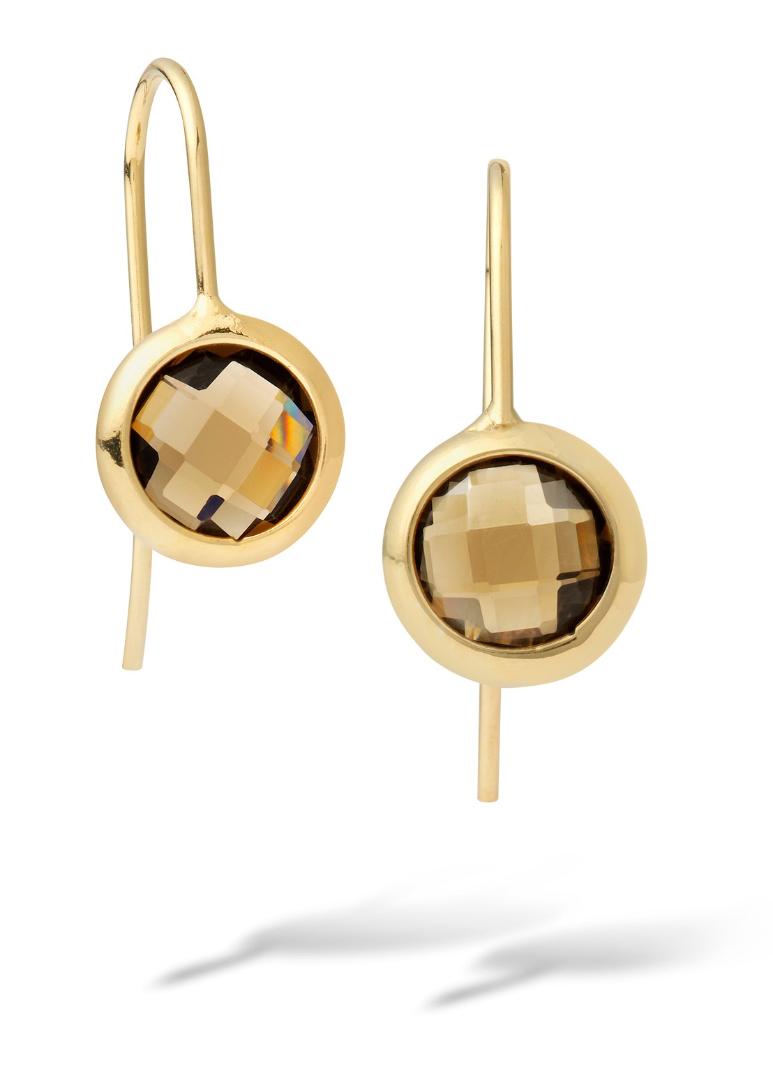 Casa Jewelry Juliette oorhangers verguld - voorkant goud