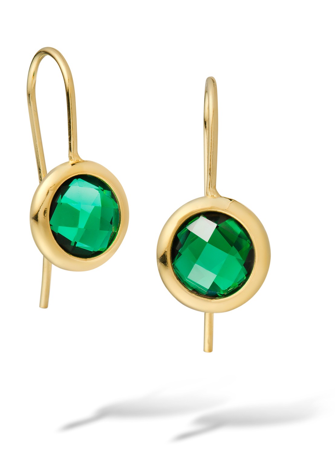 Casa Jewelry Juliette oorhangers verguld - voorkant goud