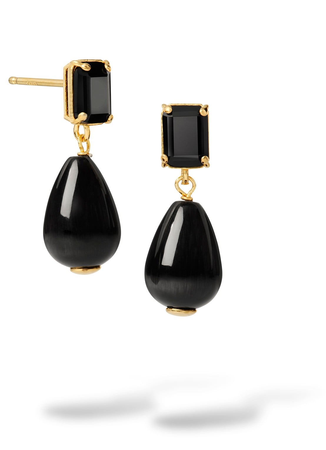 Casa Jewelry Juliette oorstekers verguld  - voorkant goud