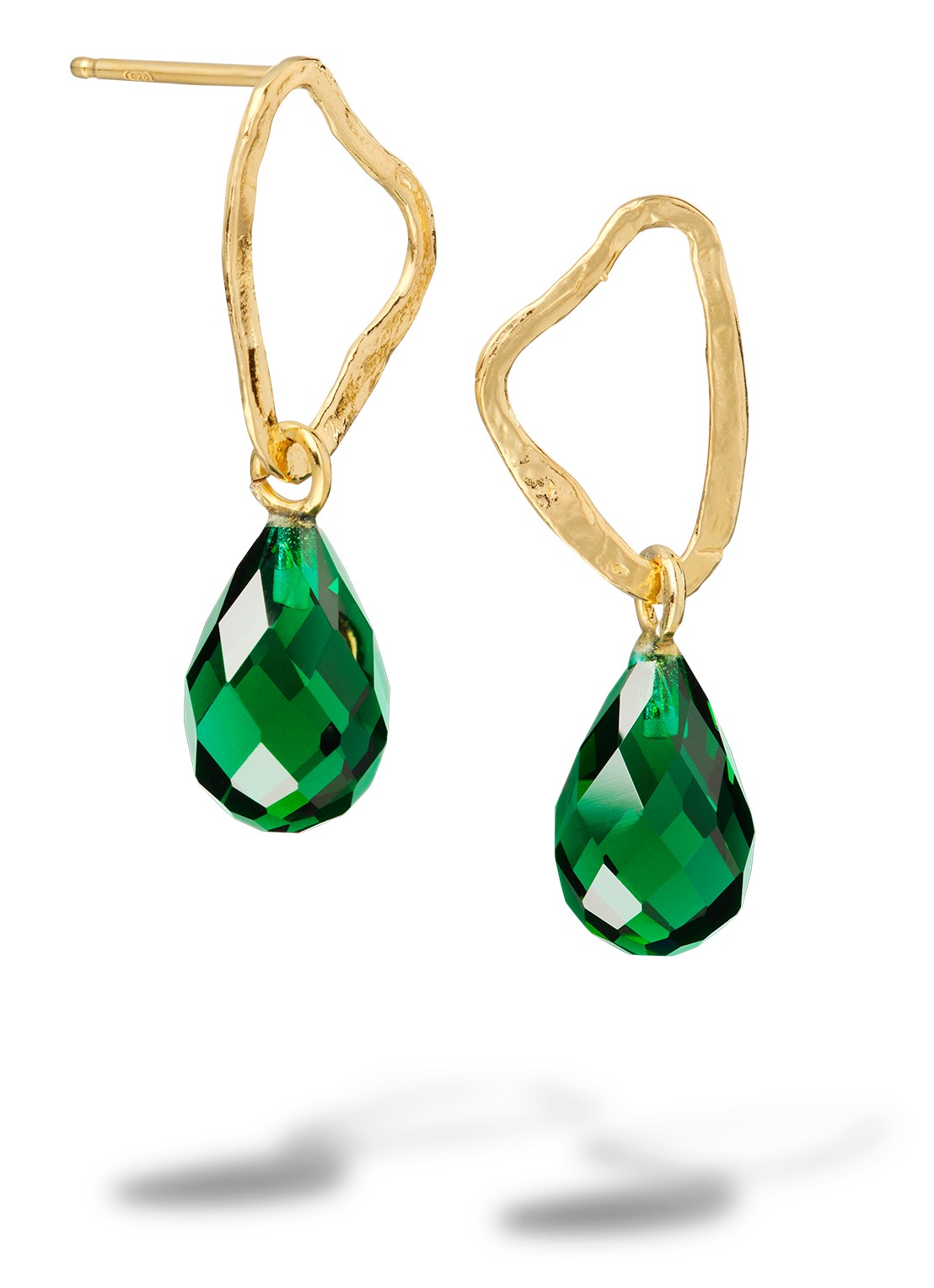 Casa Jewelry Juliette oorstekers verguld - voorkant goud