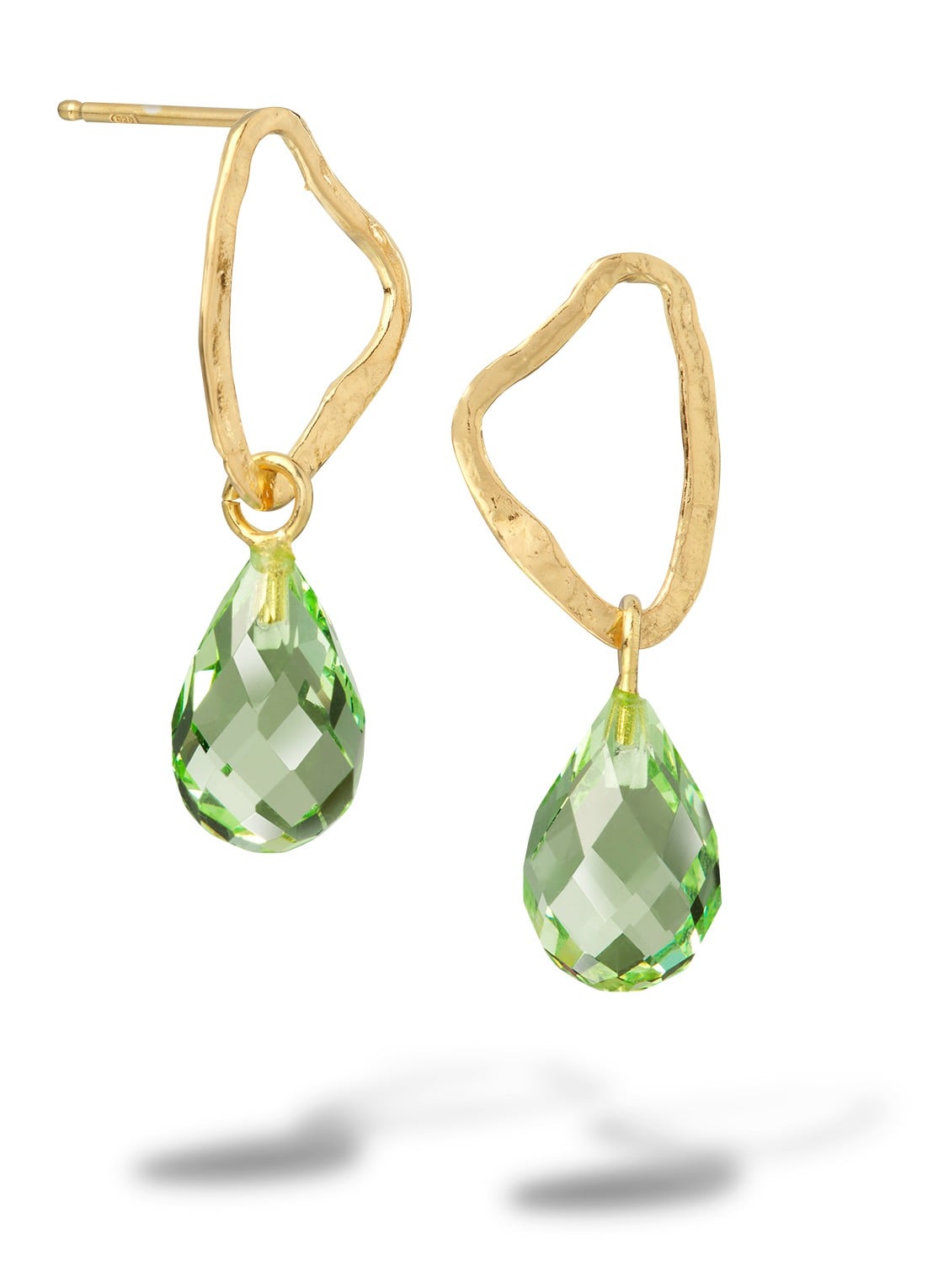 Casa Jewelry Juliette oorstekers verguld - voorkant goud
