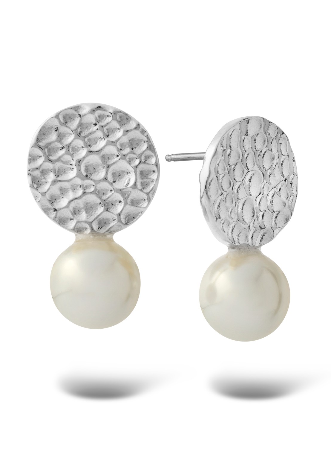 Casa Jewelry Kate oorstekers van zilver  - voorkant zilver