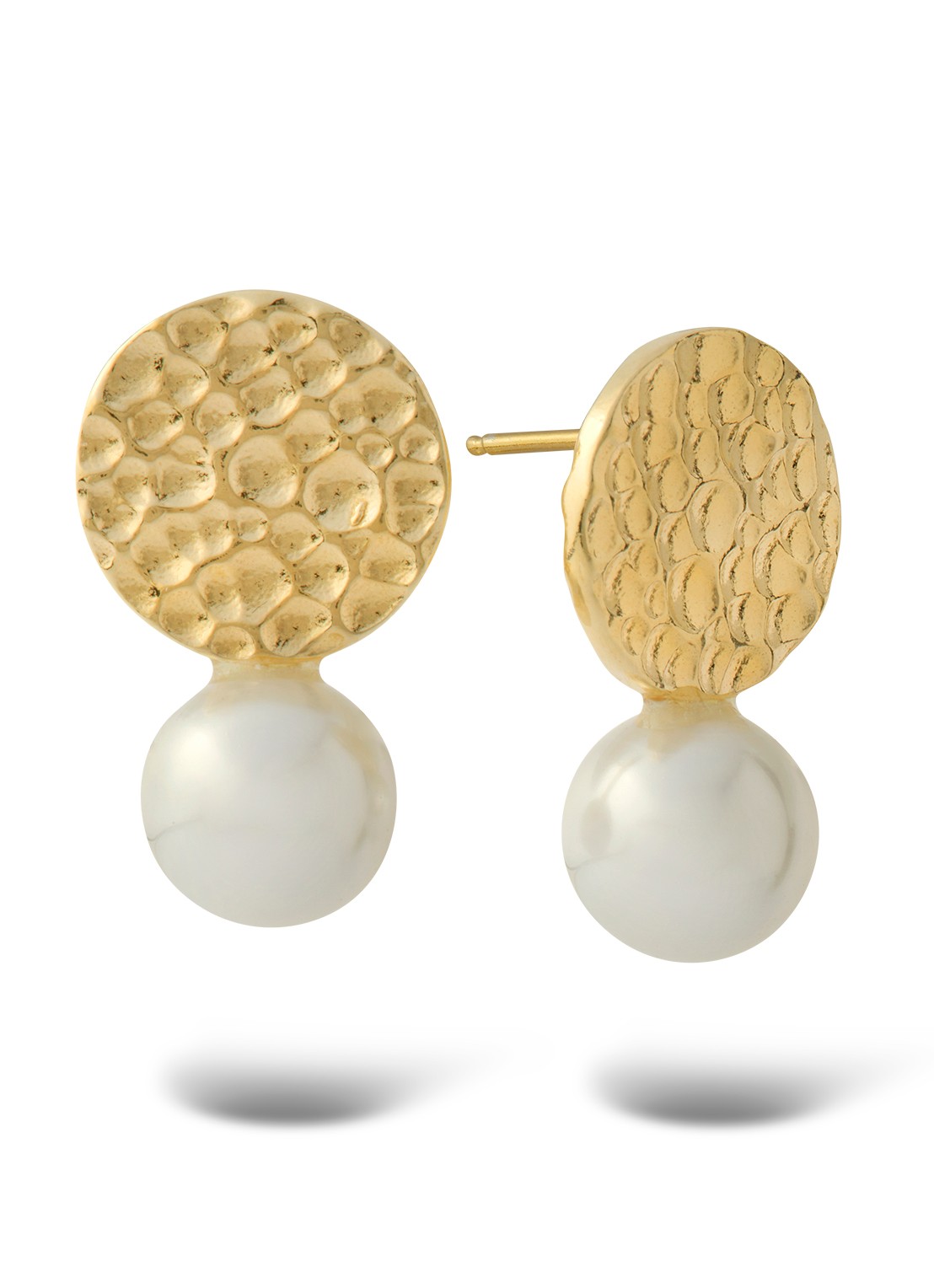 Casa Jewelry Kate oorstekers verguld - voorkant goud
