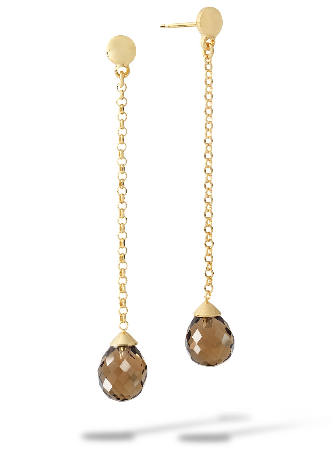 Casa Jewelry Max oorstekers verguld - voorkant goud