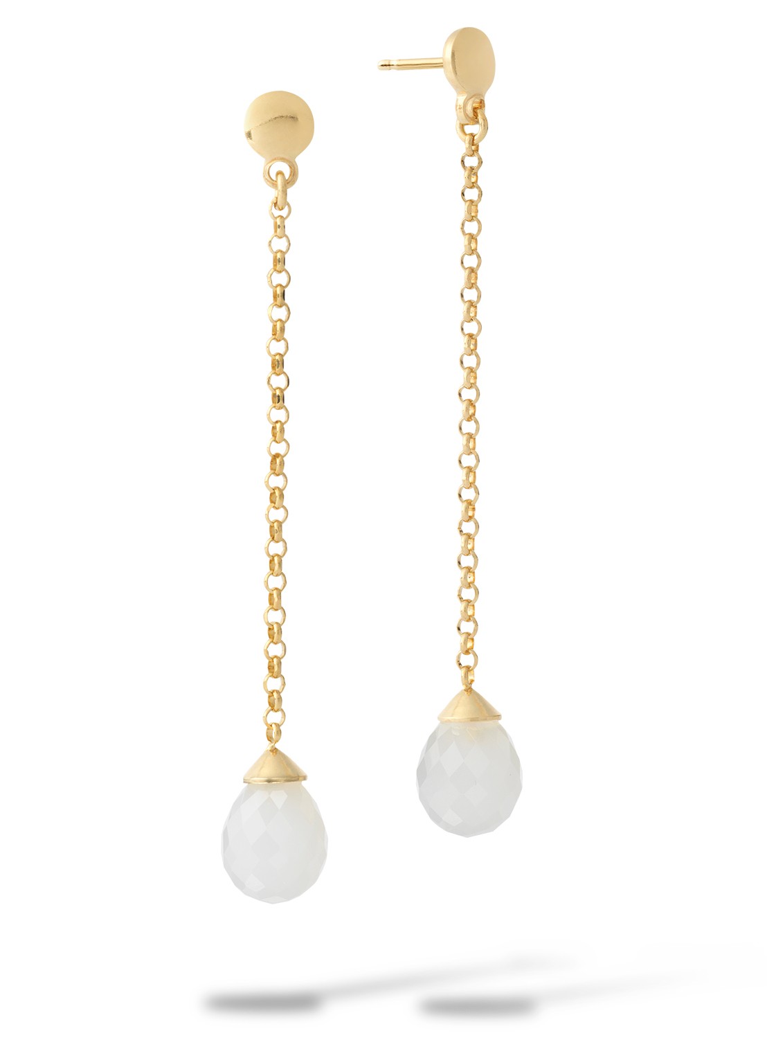 Casa Jewelry Max oorstekers verguld  - voorkant goud