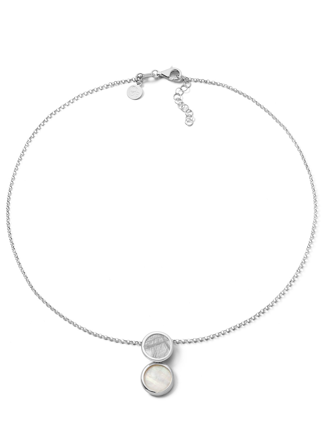 Casa Jewelry Mini Solo ketting van zilver - voorkant zilver