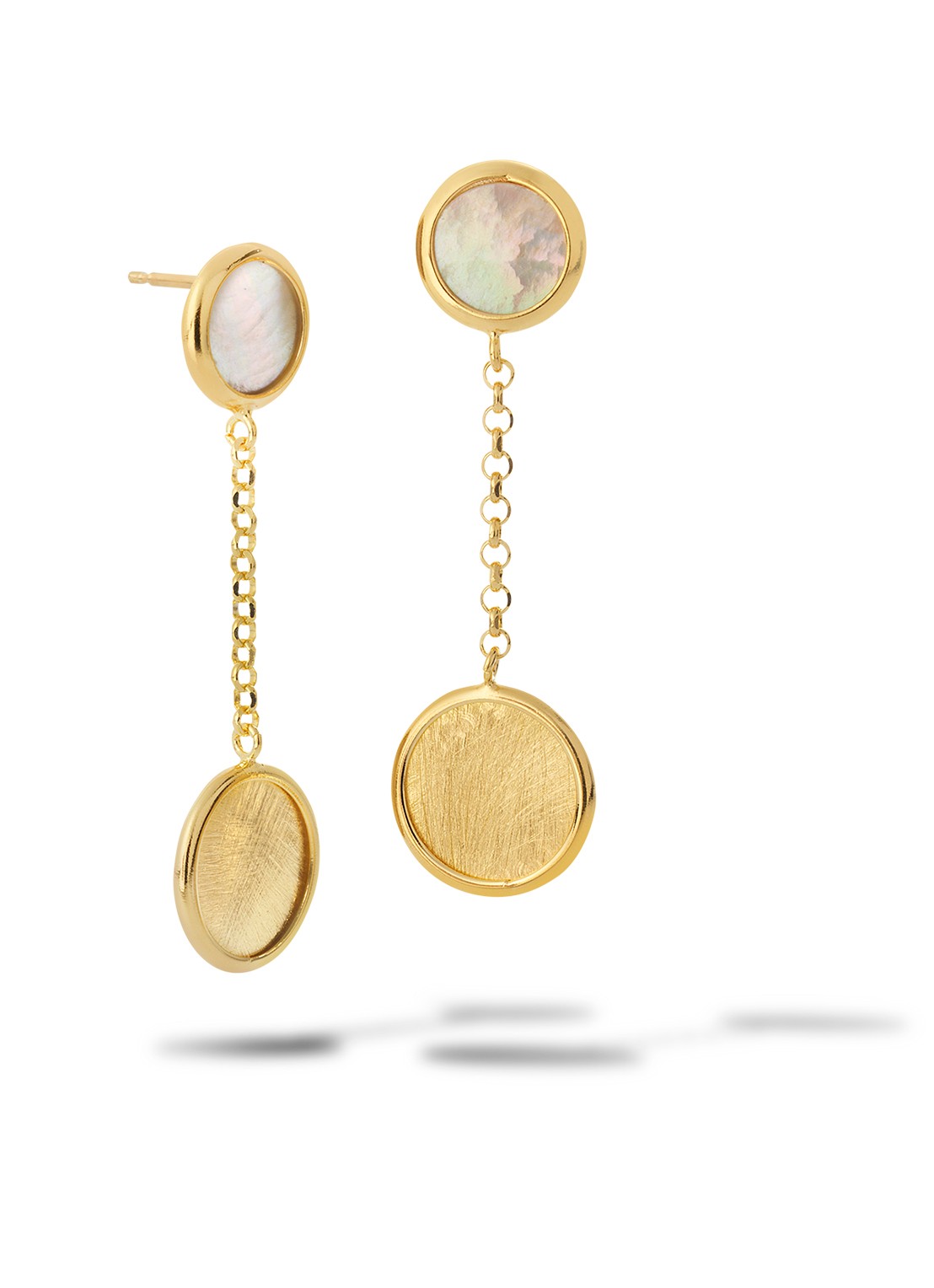 Casa Jewelry Minou Max oorstekers verguld - voorkant goud