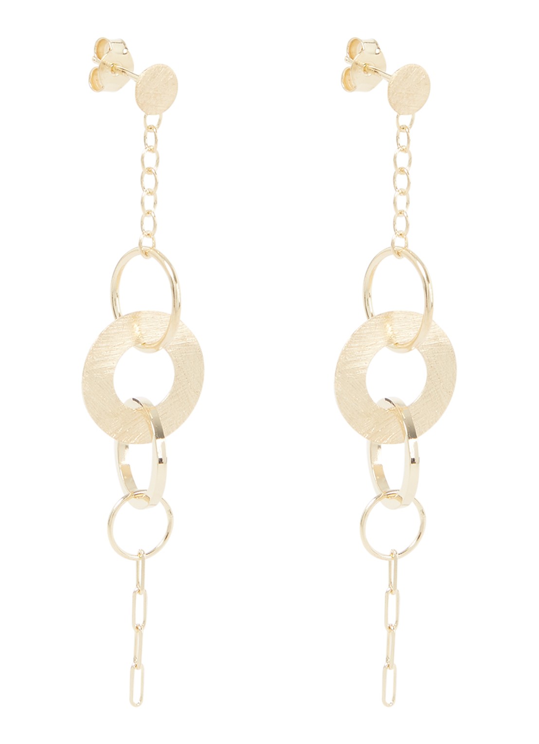Casa Jewelry Padova oorstekers verguld - voorkant goud