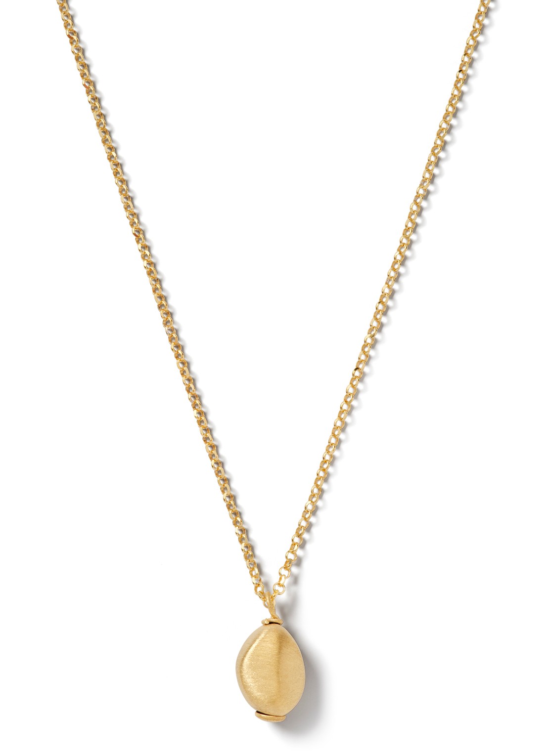 Casa Jewelry Pebbles Max Satin ketting verguld  - voorkant goud
