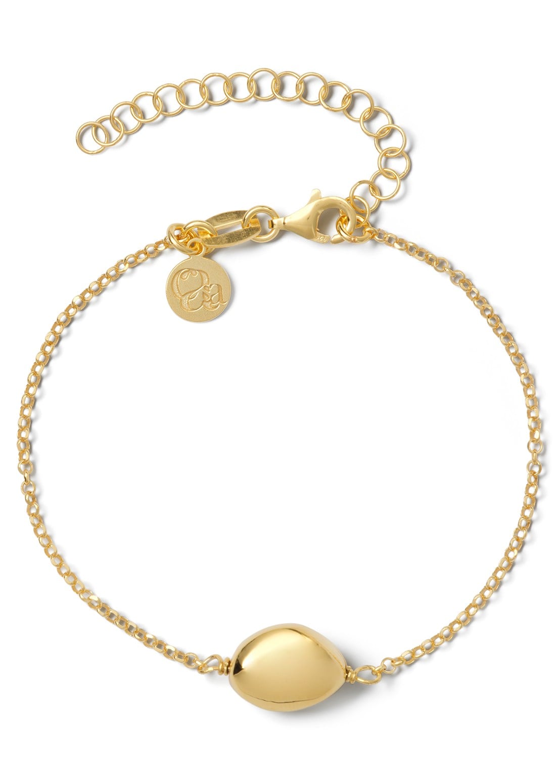 Casa Jewelry Pebbles Max Shiny armband verguld - voorkant goud