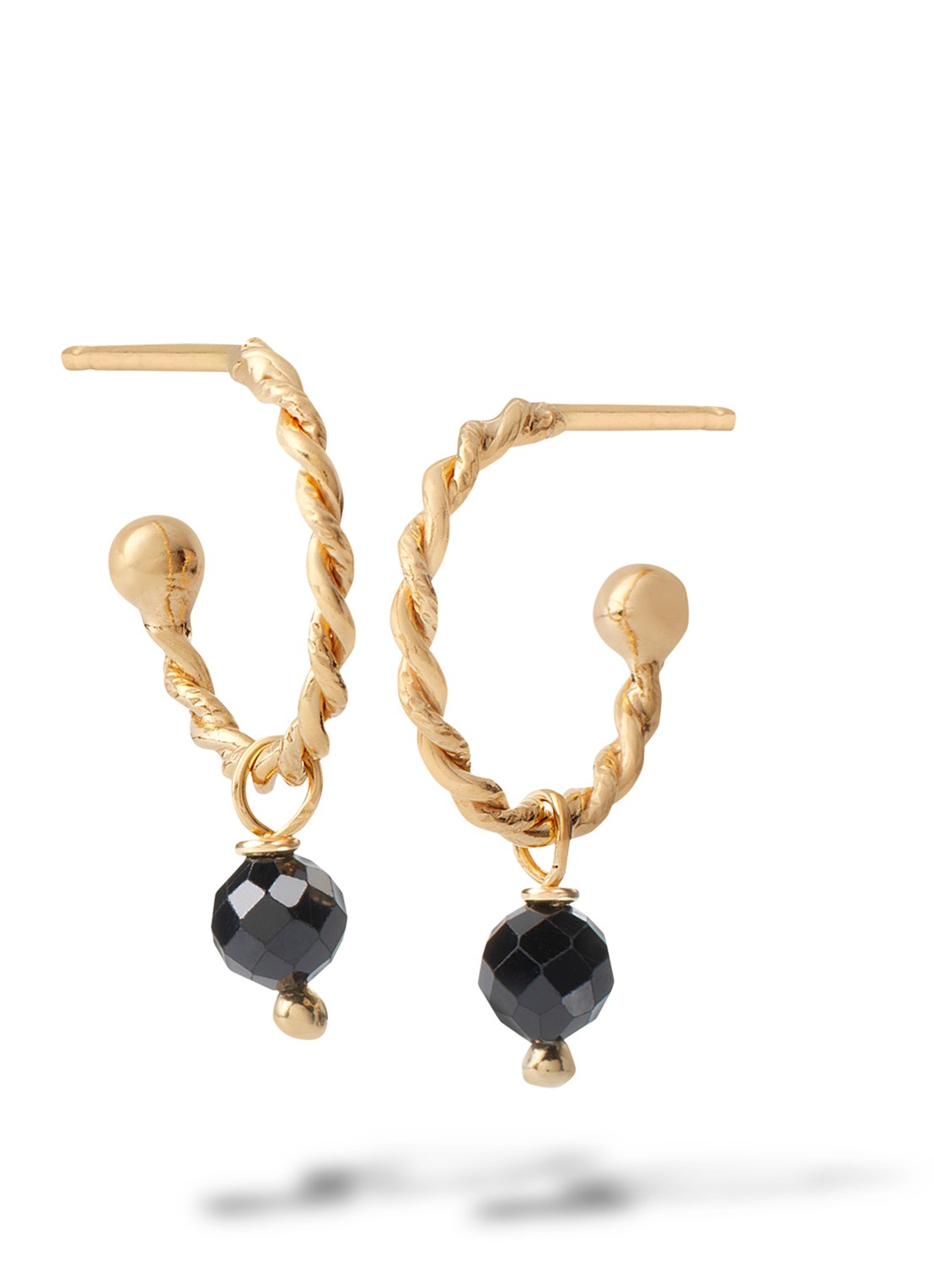 Casa Jewelry Riva oorstekers verguld - voorkant goud