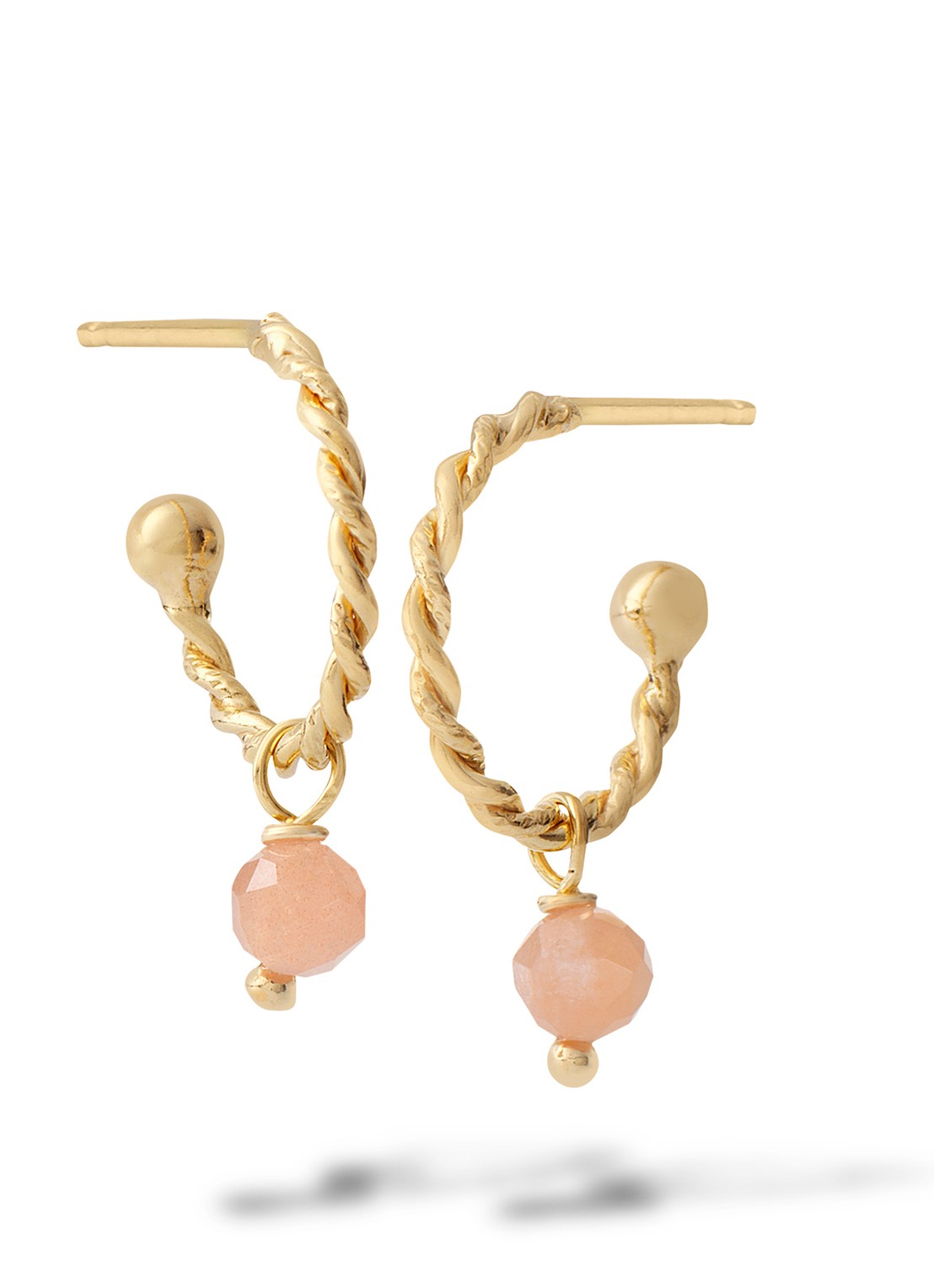 Casa Jewelry Riva oorstekers verguld - voorkant goud