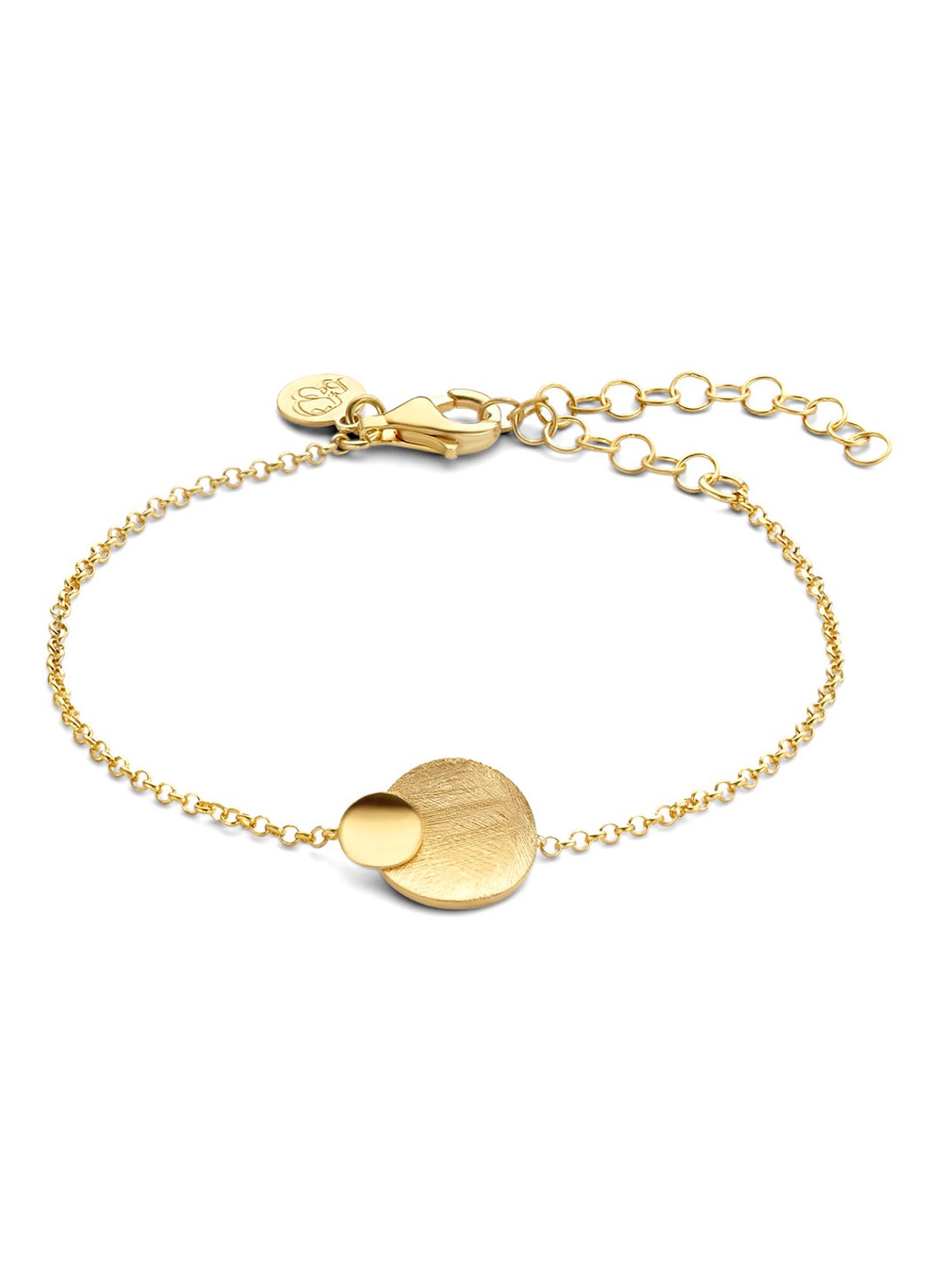 Casa Jewelry Rondje Hol armband verguld - voorkant goud