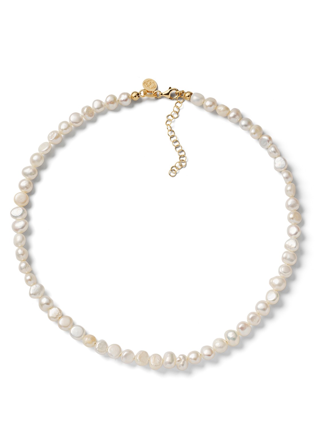 Casa Jewelry Snoepie parelketting verguld  - voorkant goud