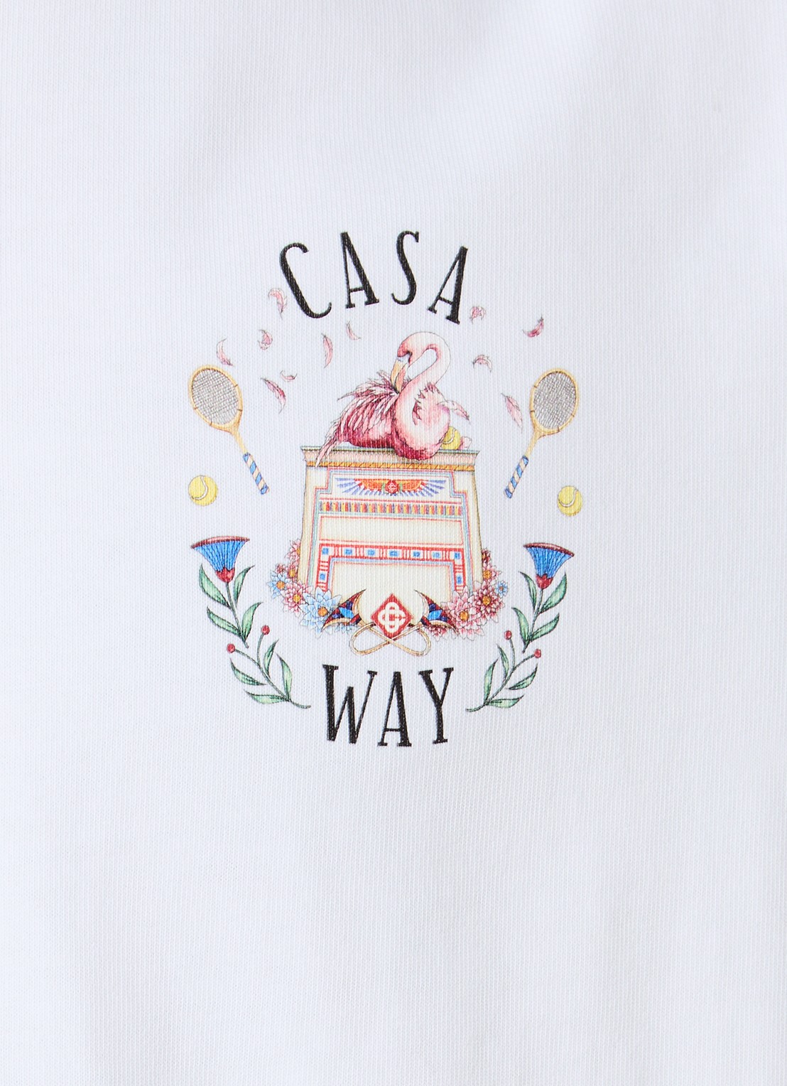 Casablanca Casaway T-shirt met logo- en backprint - detail 2 wit