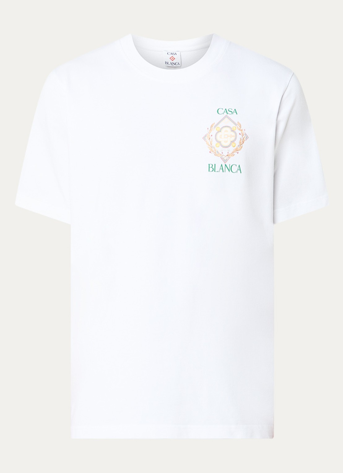 Casablanca Champion Diamon T-shirt met front- en backprint - voorkant 4 wit