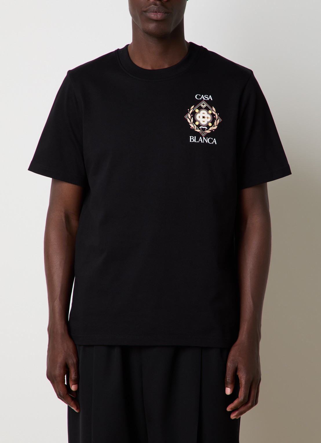 Casablanca Champion Diamon T-shirt met front- en backprint - achterkant 3 zwart
