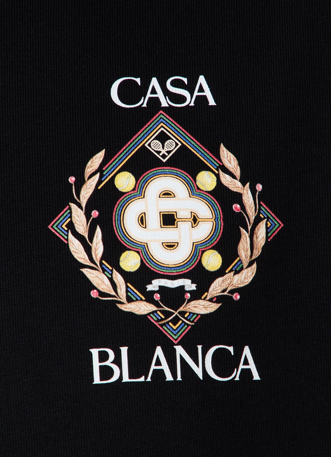 Casablanca Champion Diamon T-shirt met front- en backprint - detail 2 zwart