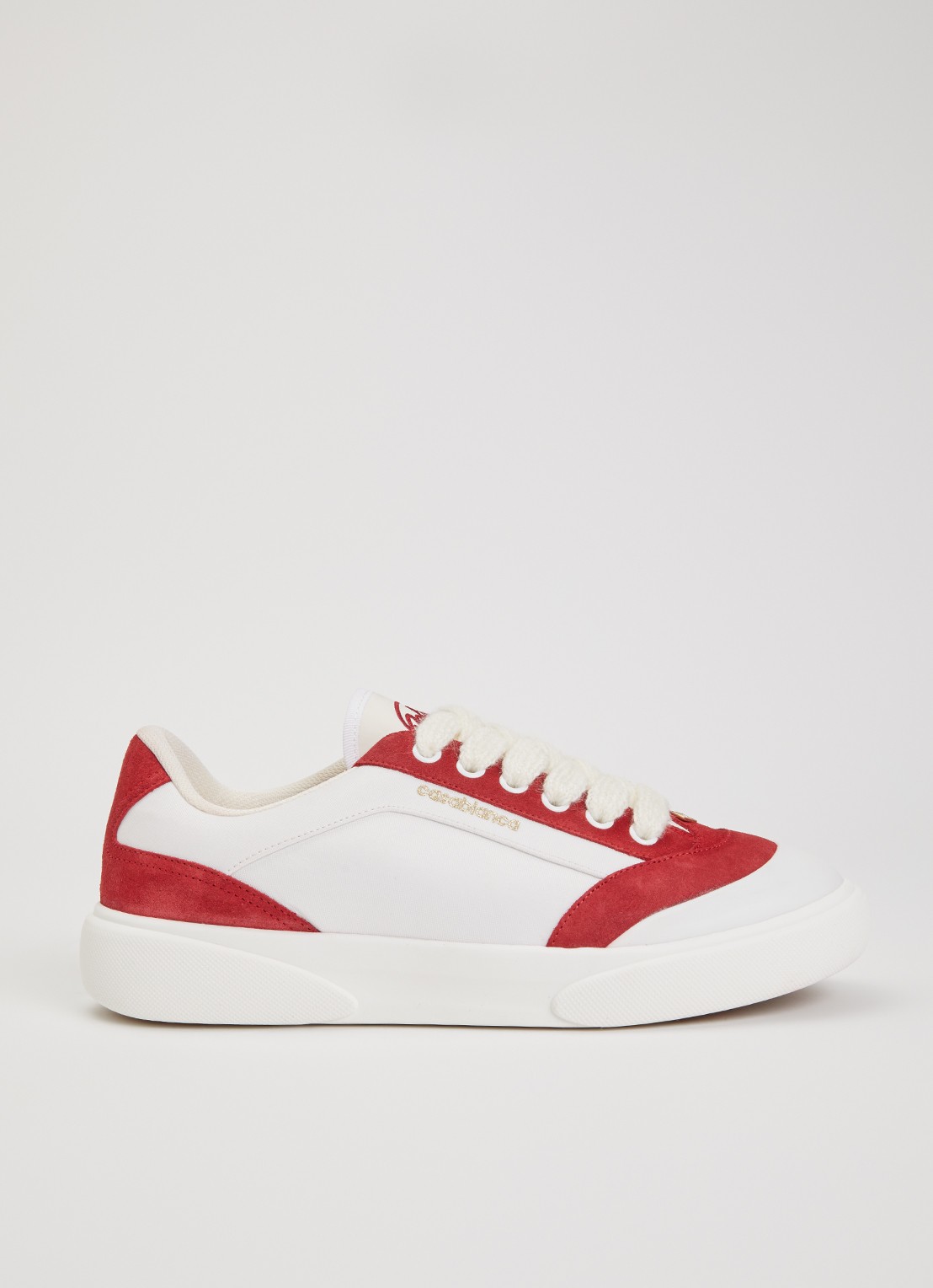 Casablanca Del Mar sneaker met details van suède - voorkant wit