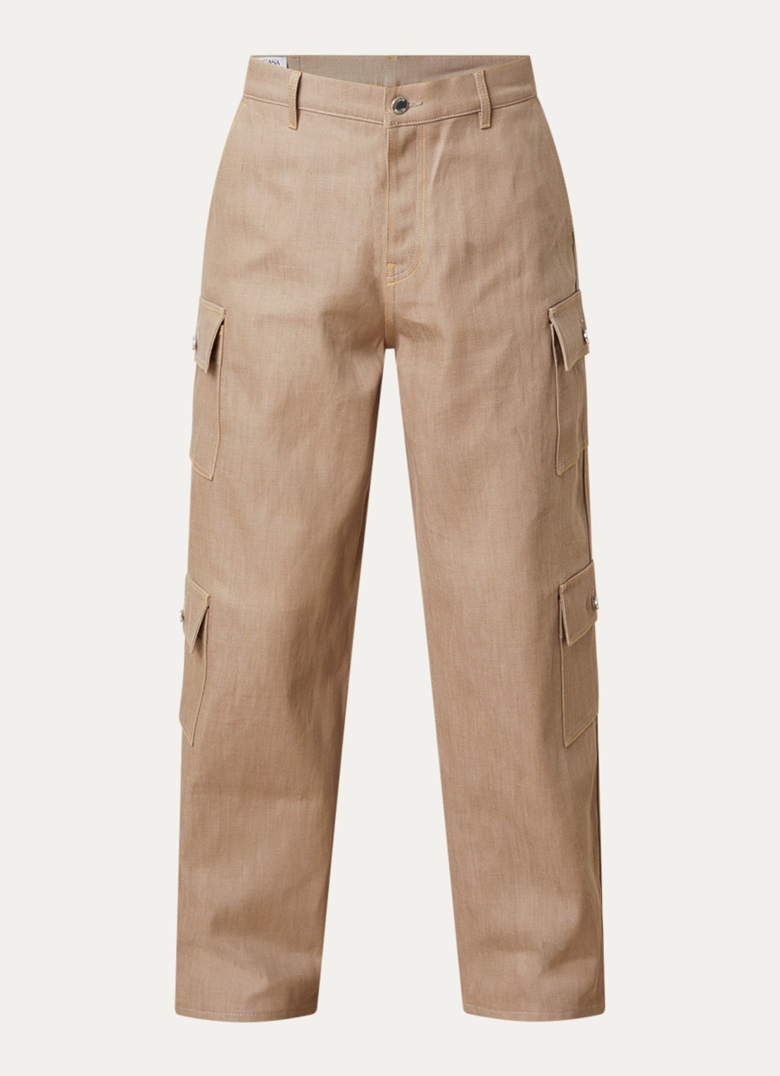 Casablanca Desert Canvas loose fit cargobroek van canvas - voorkant 4 beige