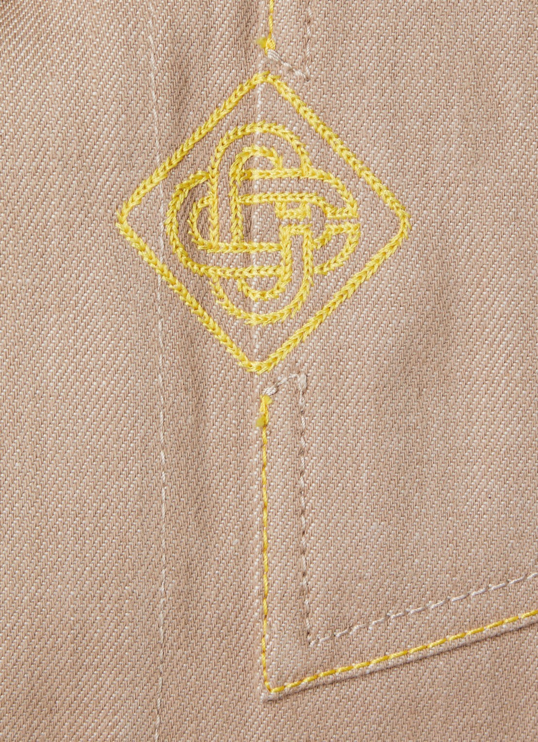 Casablanca Desert Canvas regular fit overshirt van canvas met klepzakken - detail 4 beige