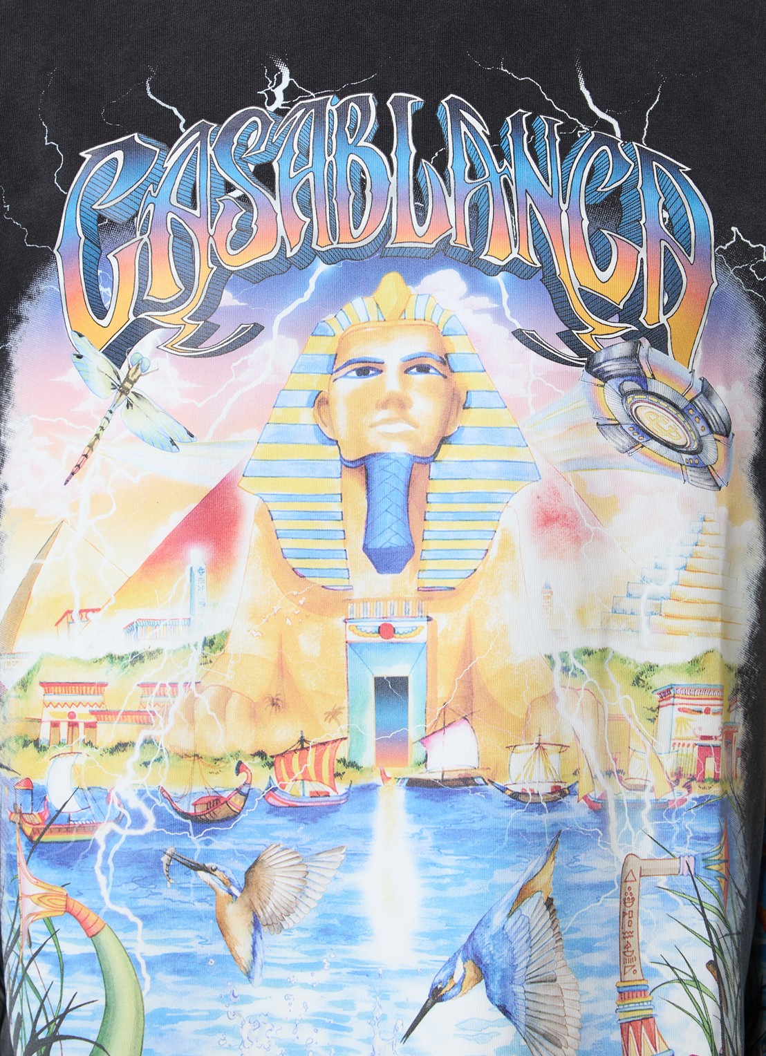 Casablanca Egypt As It Was longsleeve met logoprint - detail 4 zwart