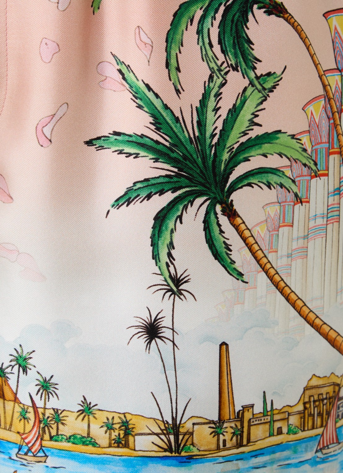 Casablanca Ethereal loose fit korte broek van zijde - detail 5 multicolor