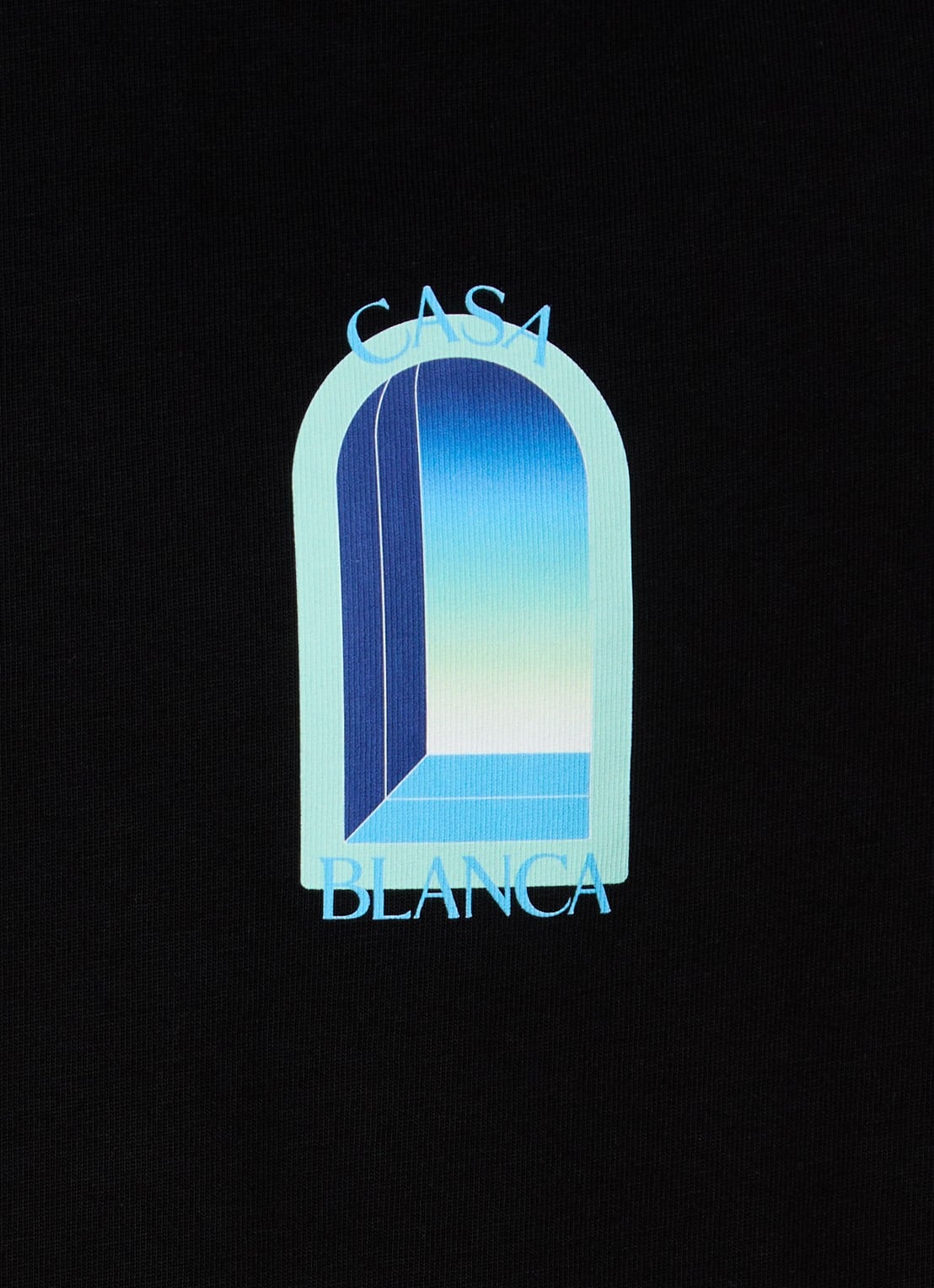 Casablanca Gradient T-shirt met logo- en backprint - detail 2 zwart