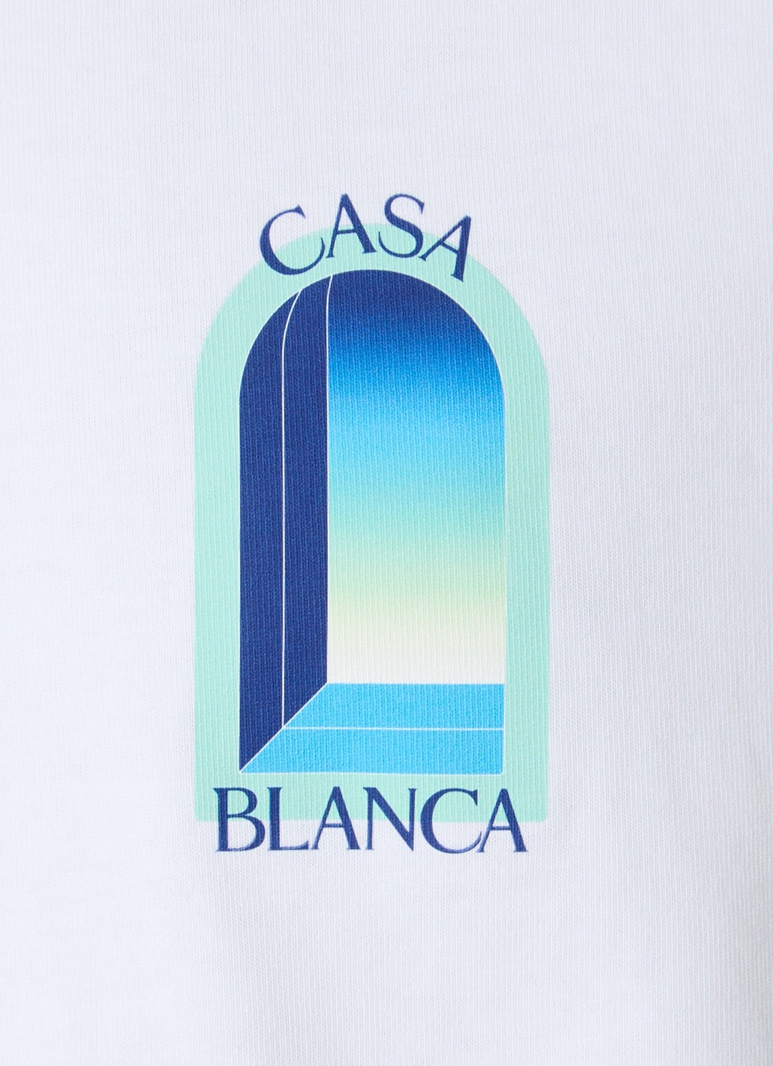 Casablanca Gradient T-shirt met logo- en backprint - detail 3 wit
