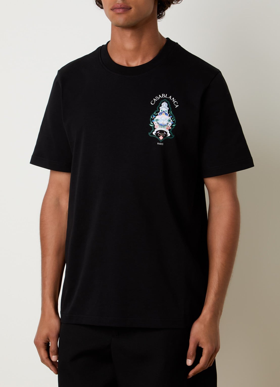 Casablanca Gradient T-shirt met logo- en backprint - achterkant 5 zwart