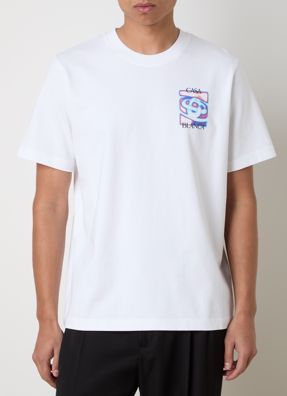Casablanca Heat Map T-shirt met logo- en backprint - achterkant 3 wit
