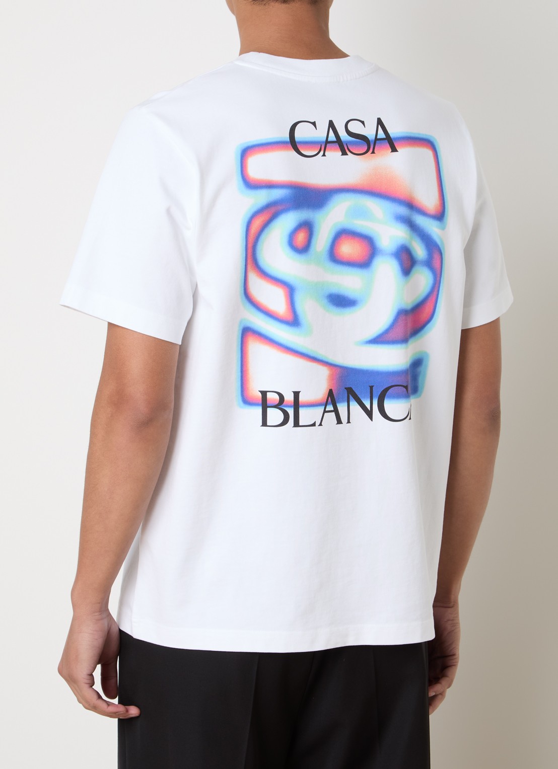 Casablanca Heat Map T-shirt met logo- en backprint - detail 4 wit