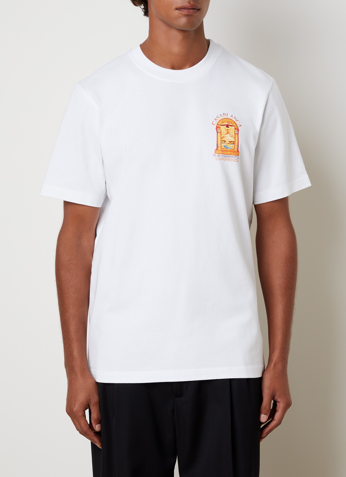 Casablanca Hermons Mirage T-shirt met logo- en backprint - achterkant 3 wit