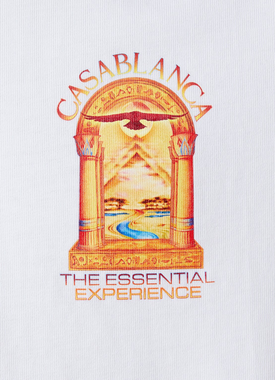 Casablanca Hermons Mirage T-shirt met logo- en backprint - detail 2 wit