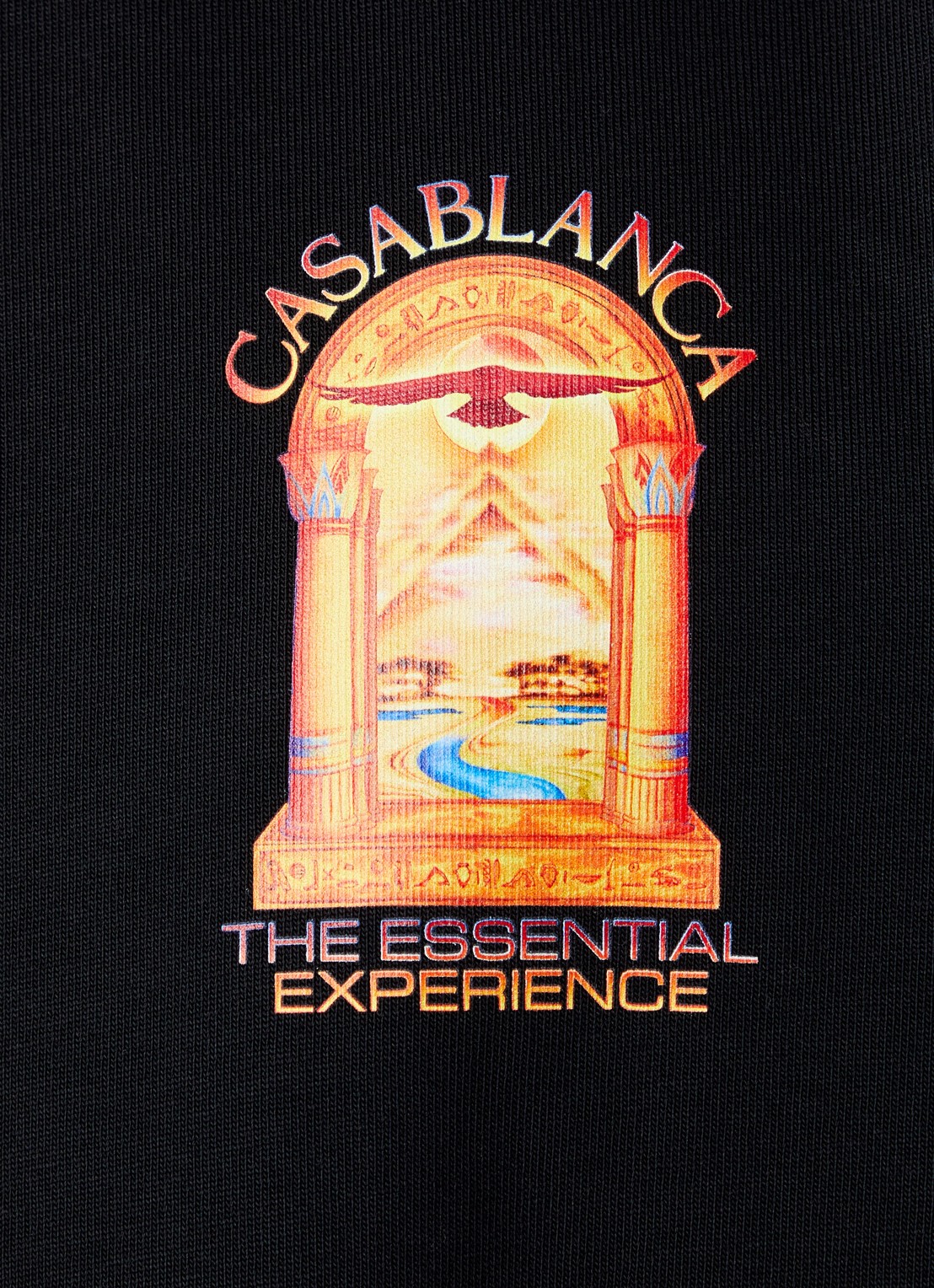 Casablanca Hermons T-shirt met logo- en backprint - detail 2 zwart