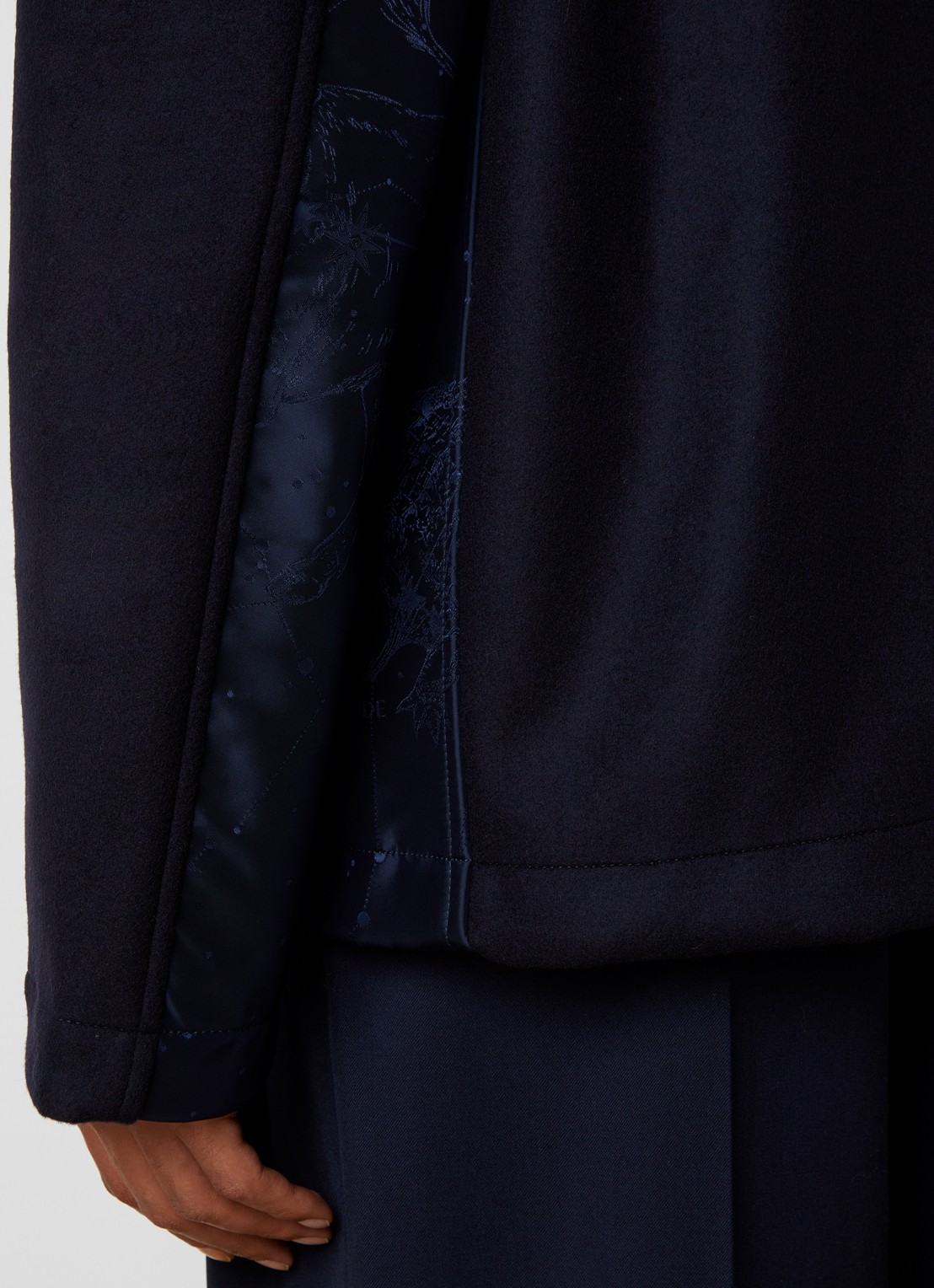 Casablanca Jack in wolblend met details van kalfsleer - detail 5 donkerblauw