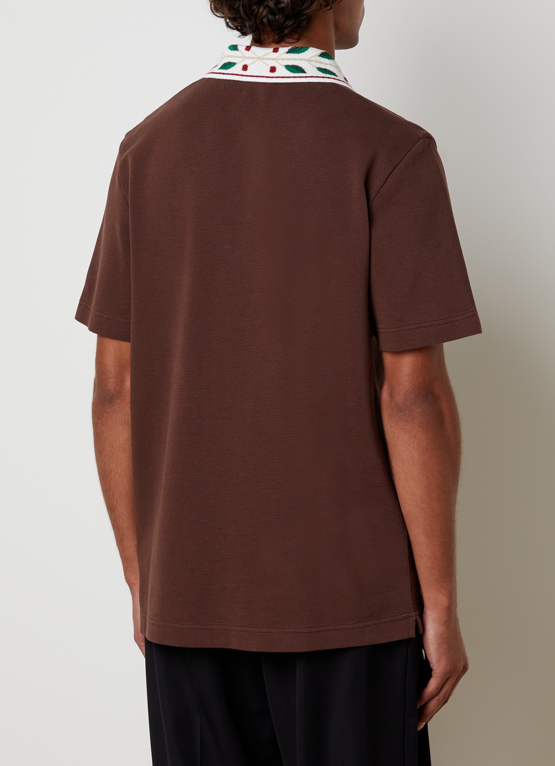 Casablanca Laurel regular fit polo met logo - achterkant 3 bruin