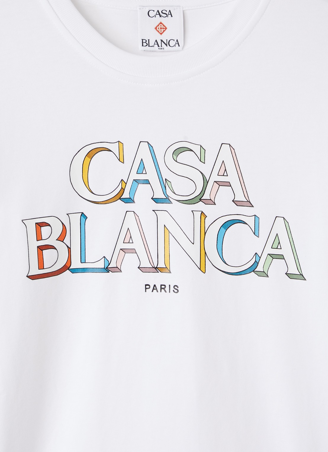 Casablanca Longsleeve met logoprint - detail wit