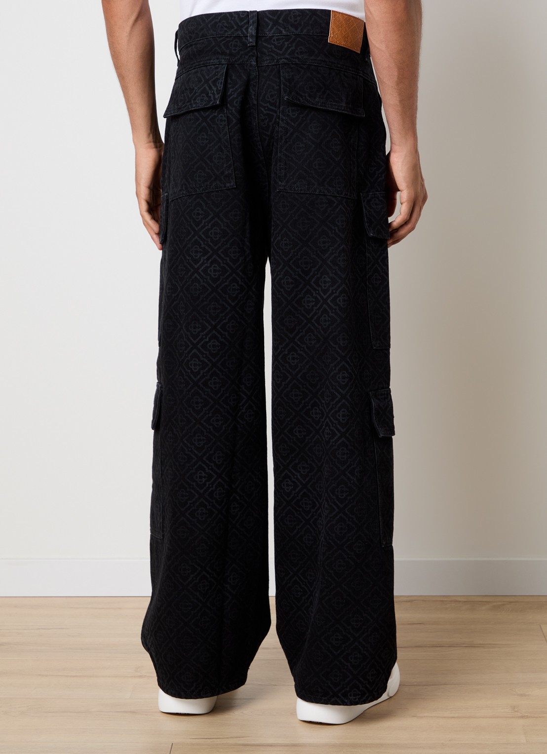 Casablanca Loose fit jeans met logoprint - achterkant 6 zwart