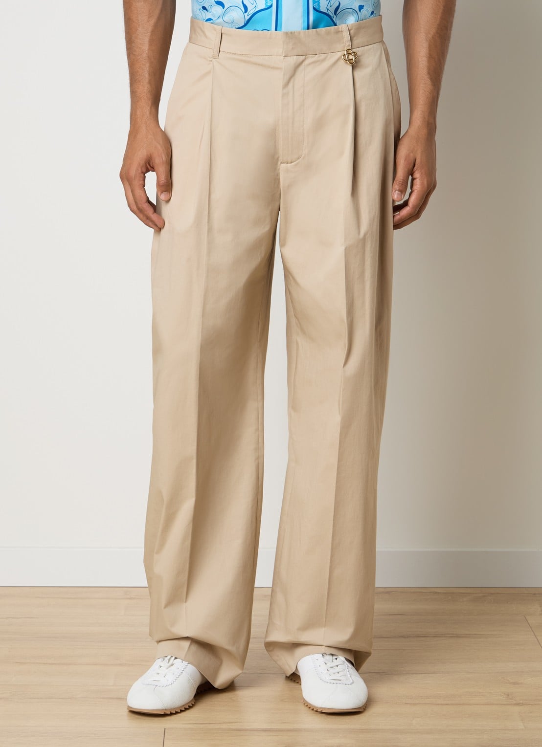 Casablanca Loose fit pantalon met steekzakken - detail 3 beige