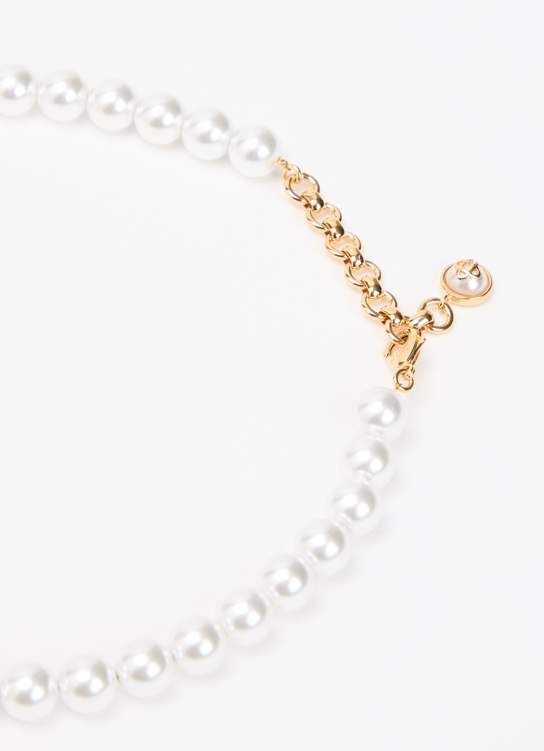 Casablanca Lotus parelketting verguld - detail 3 goud