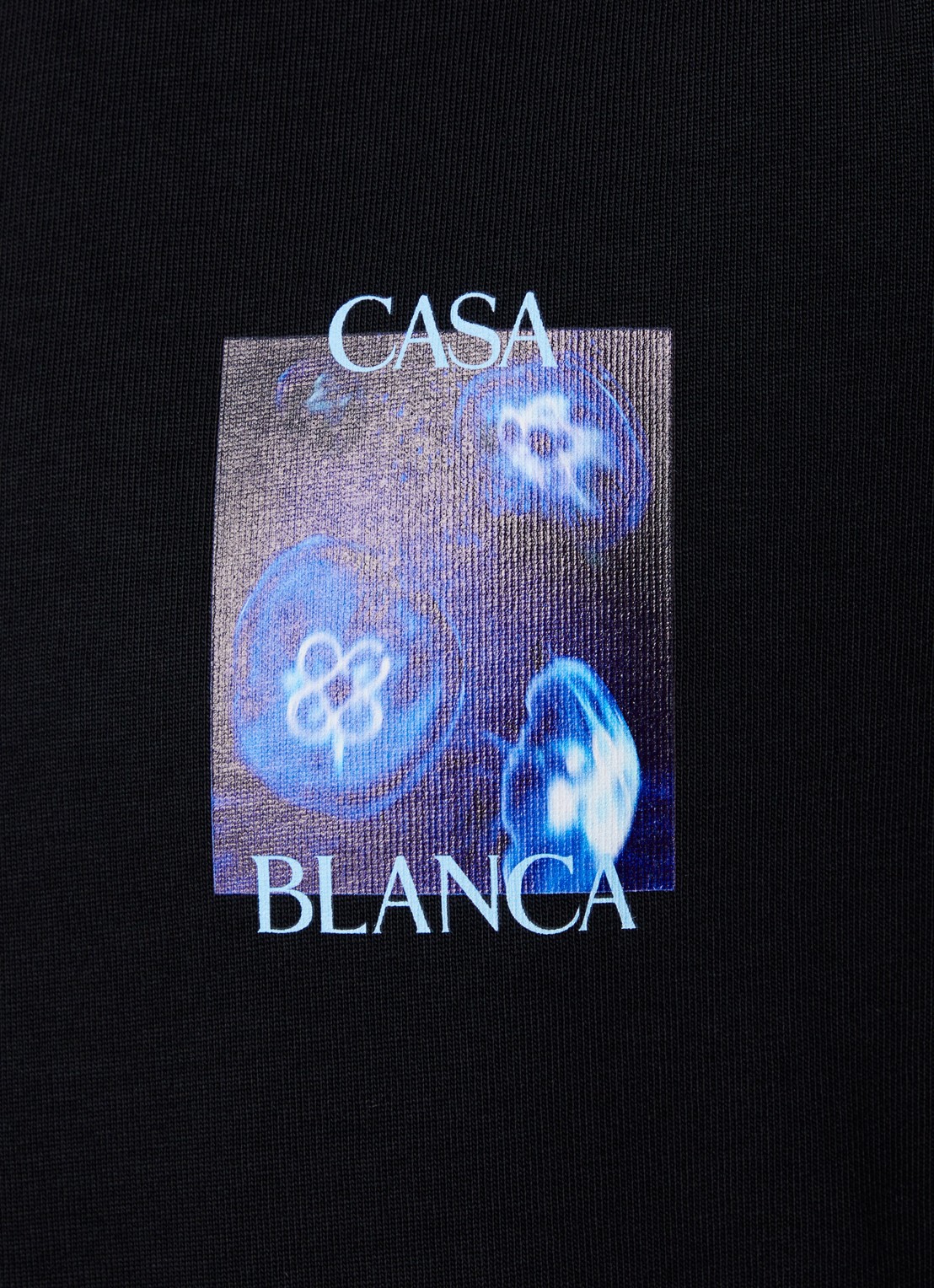 Casablanca Medusa T-shirt met logo- en backprint - detail 2 zwart