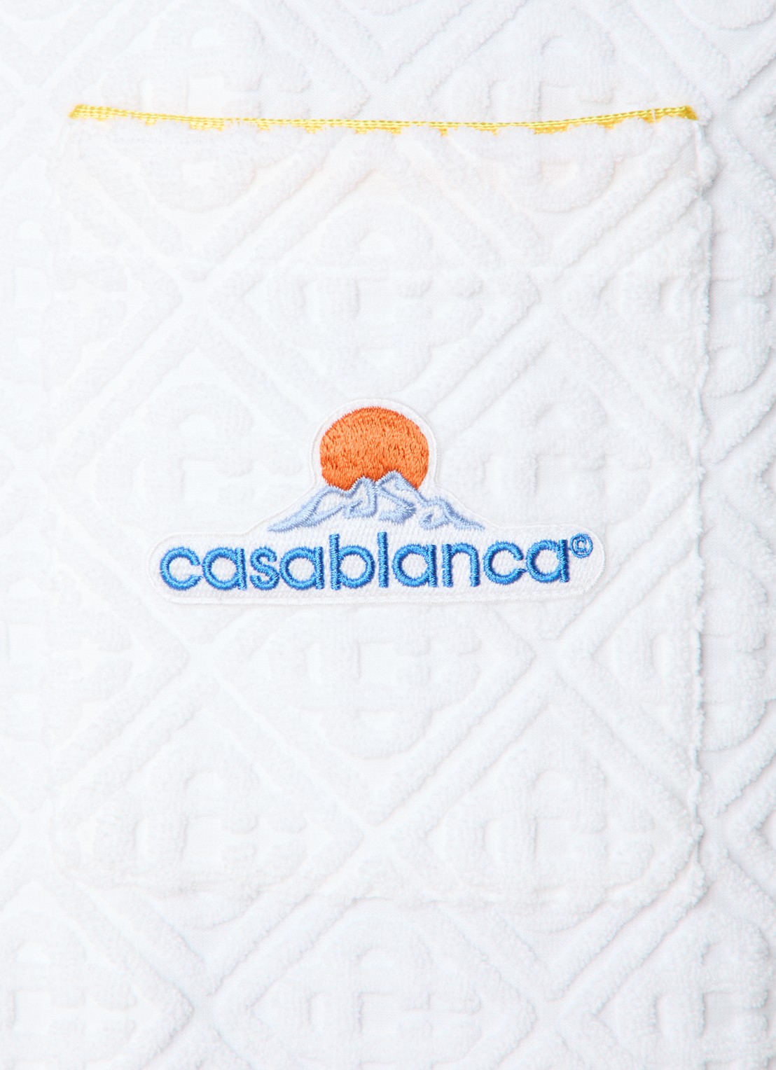 Casablanca Regular fit overhemd van badstof met logoprint - detail 2 wit