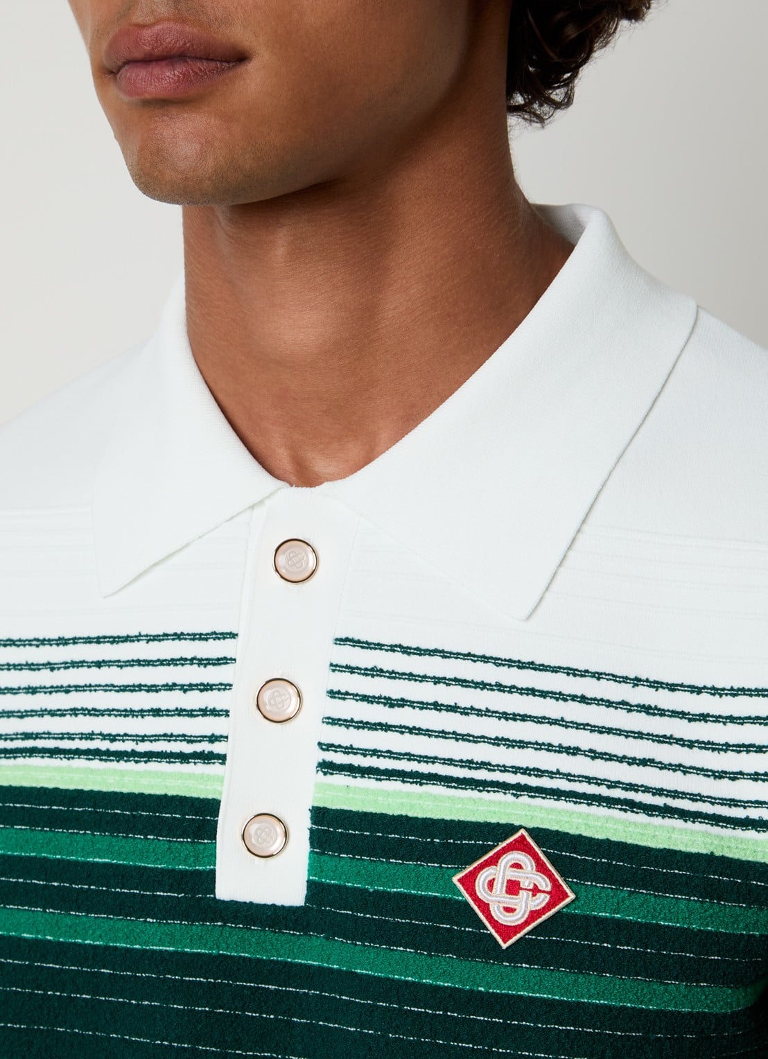 Casablanca Regular fit polo met structuur - detail 5 groen