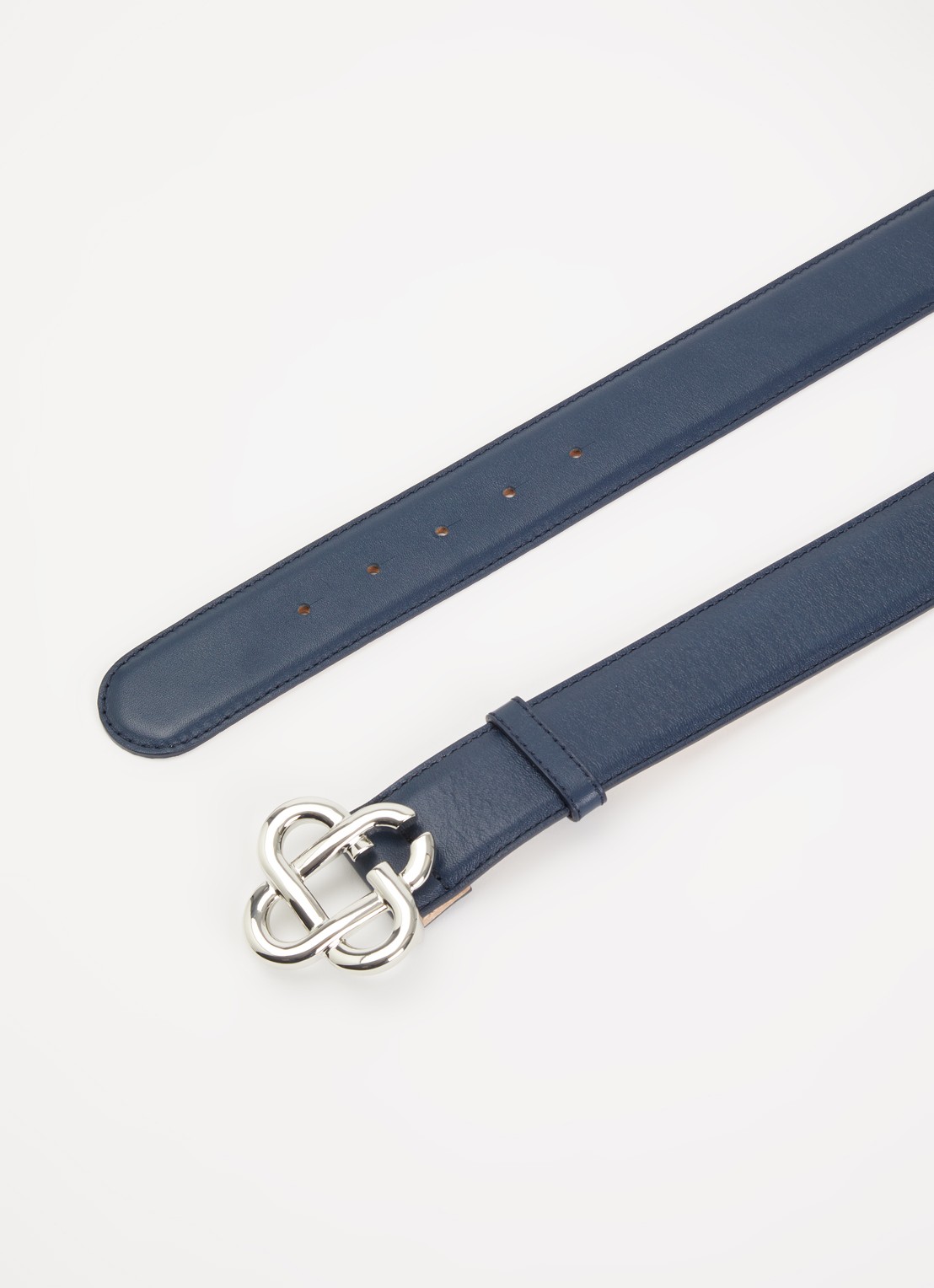 Casablanca Riem van leer - detail zilver